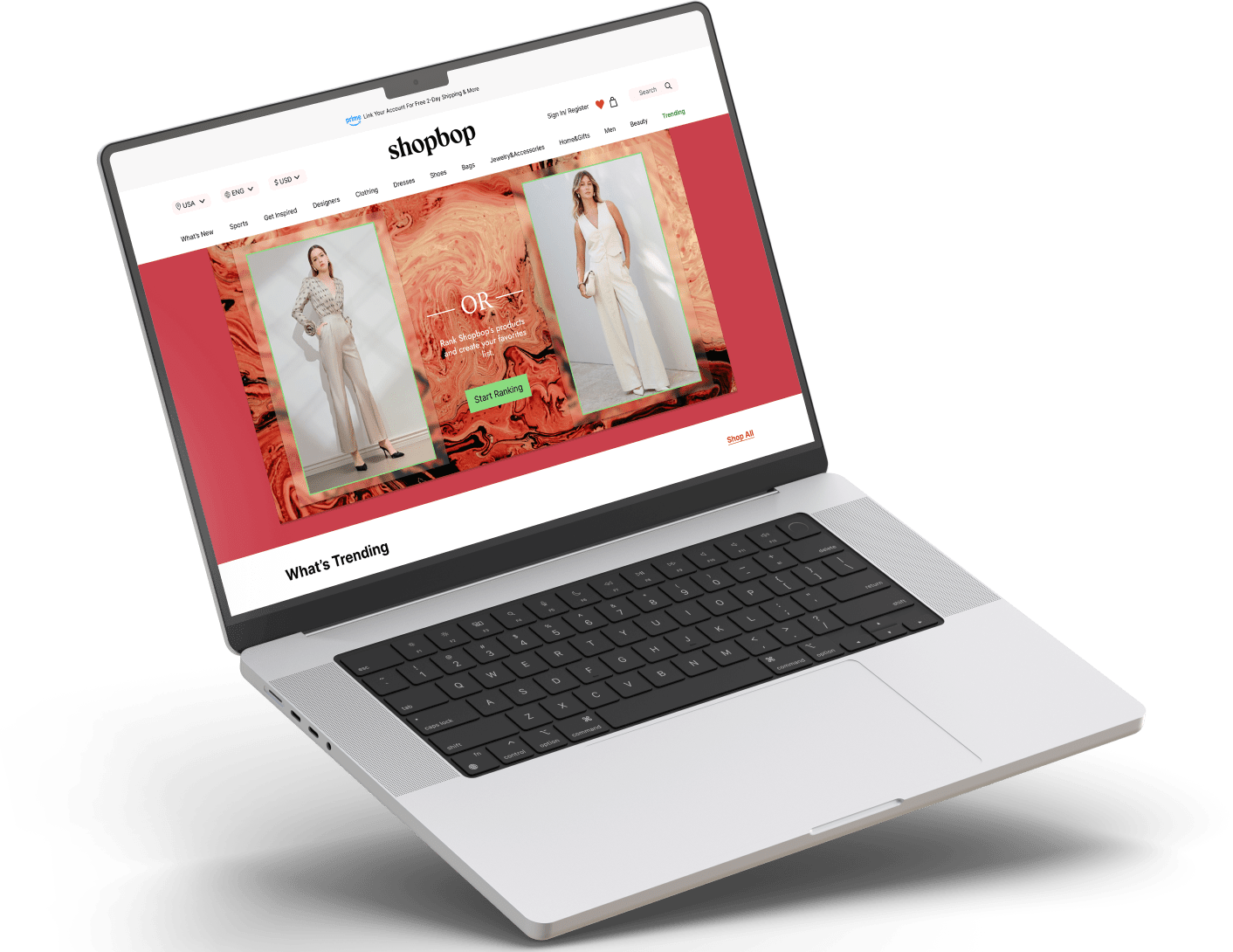 Amazon Shopbop Homepage